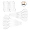 12 Pieces- Heavy Duty Disposable Plastic Serving Utensils, Four 10” Spoons and Forks, Four 6-1/2” Tongs,Clear